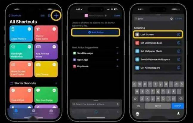 英州镇苹果14锁屏维修店分享iPhone14升级iOS16.4后如何创建锁屏快捷方式 