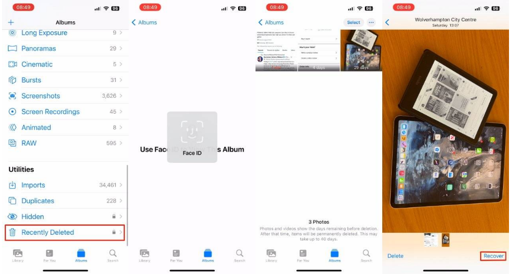 英州镇苹果14维修分享 iPhone14 上恢复已删除的照片 