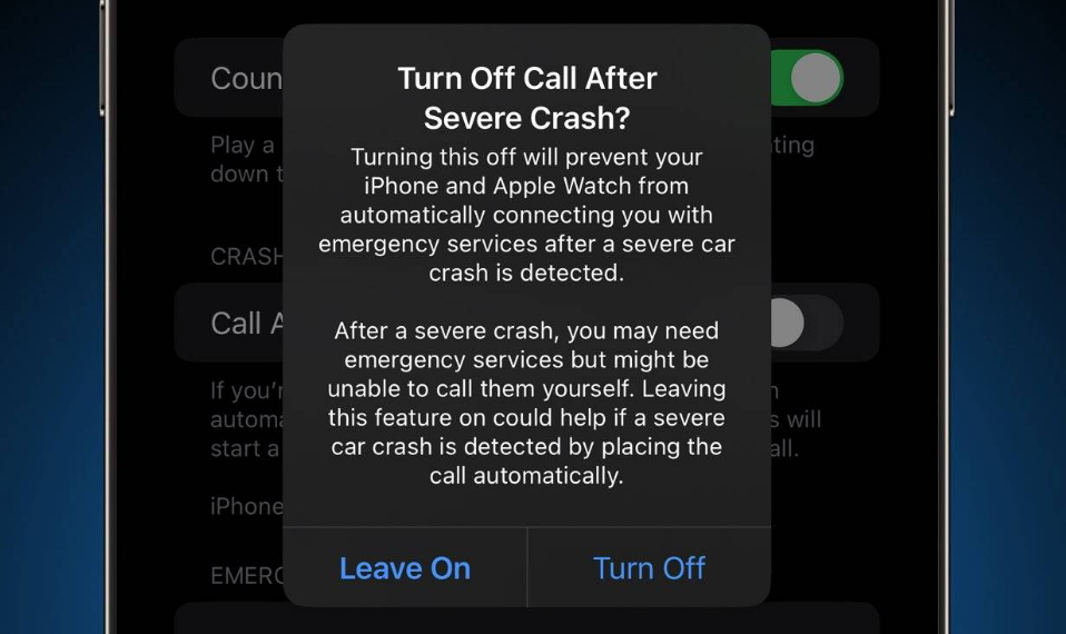 英州镇苹果14维修分享 iPhone 14 和 Apple Watch 上关闭崩溃检测 